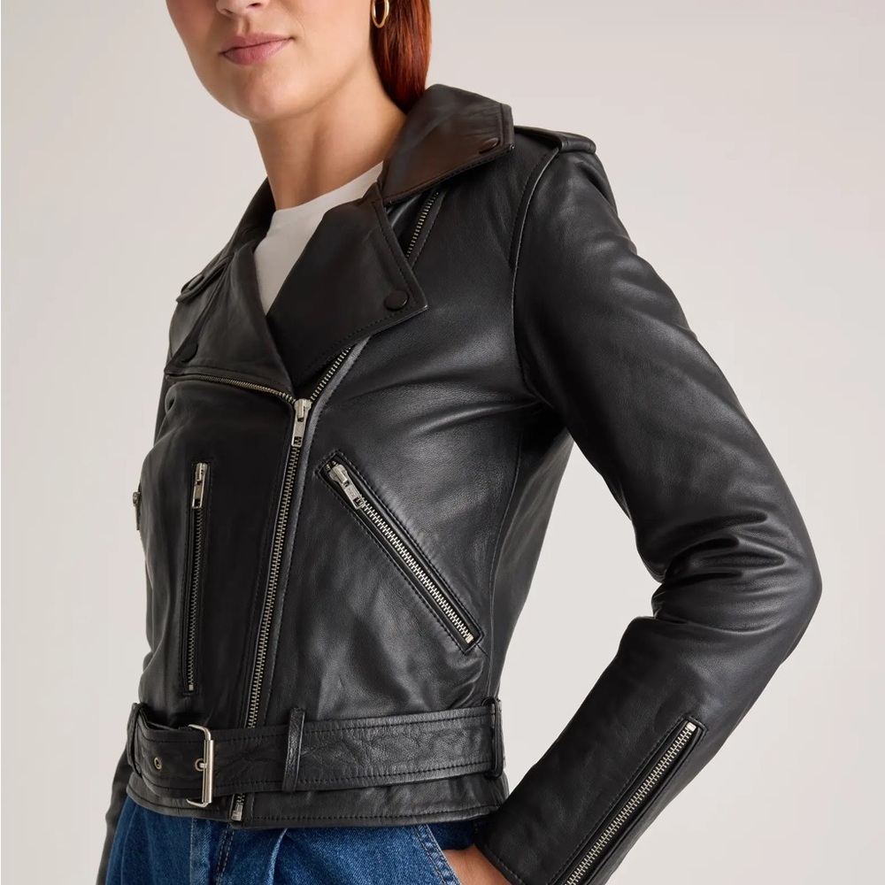 NWT 100% Leather Moto Jacket 💗
